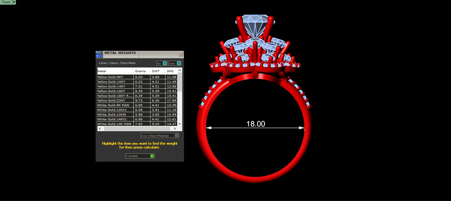 Women Ring 175 3D print model_5