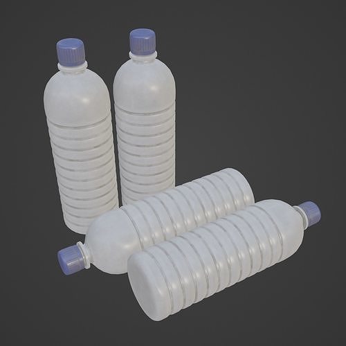Plastic Bottle 01 Low-poly 3D model 7