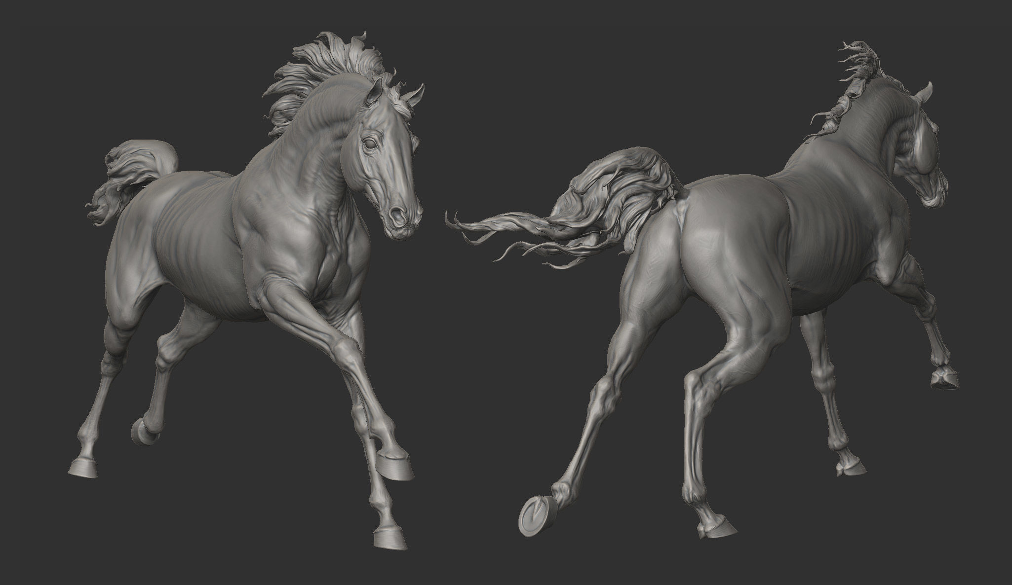 3 Horses 3D Model Collection_37