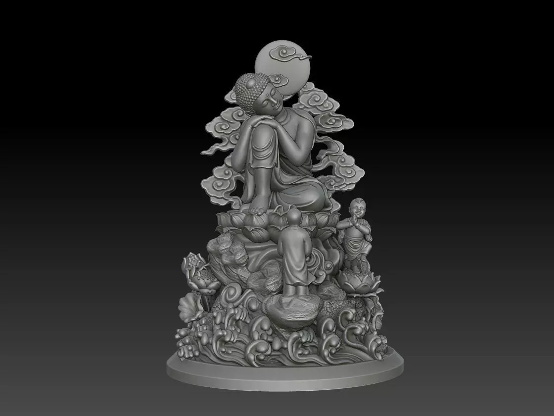 Serene Buddha 3D print model_0