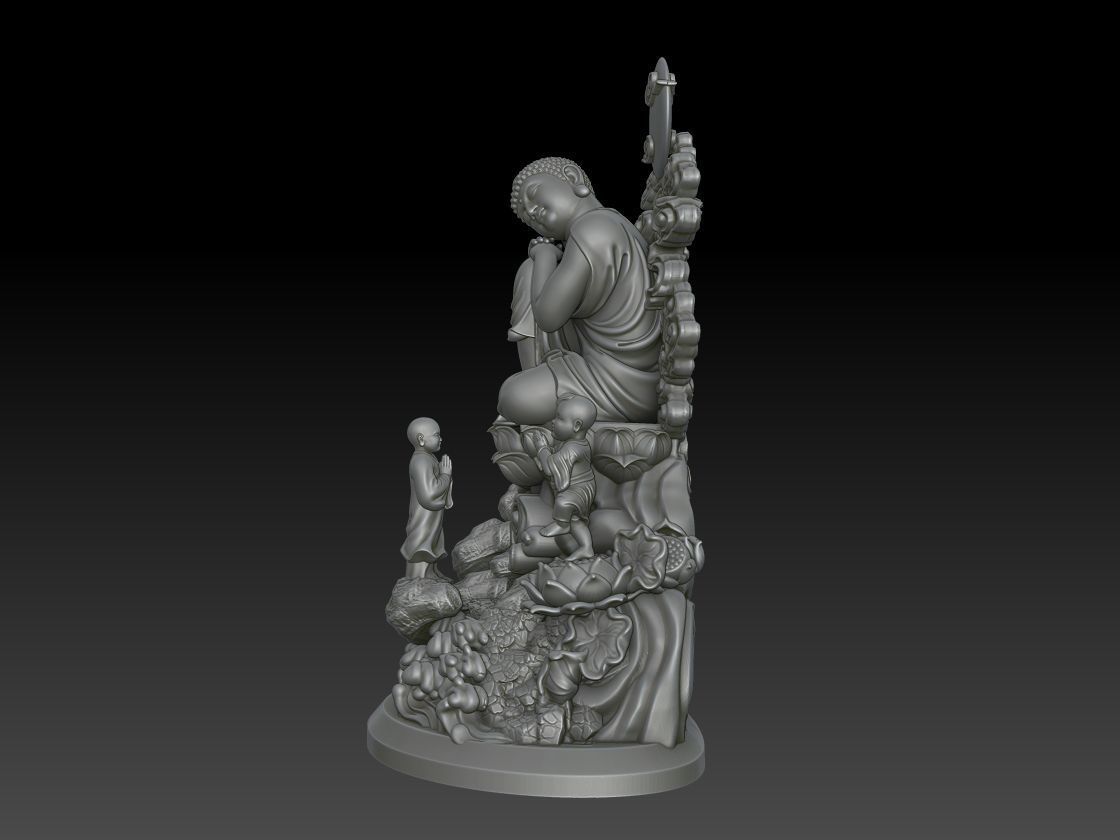 Serene Buddha 3D print model_5