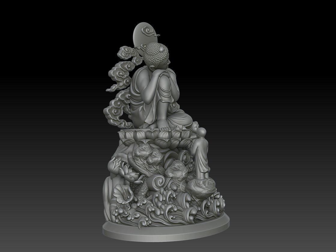 Serene Buddha 3D print model_3