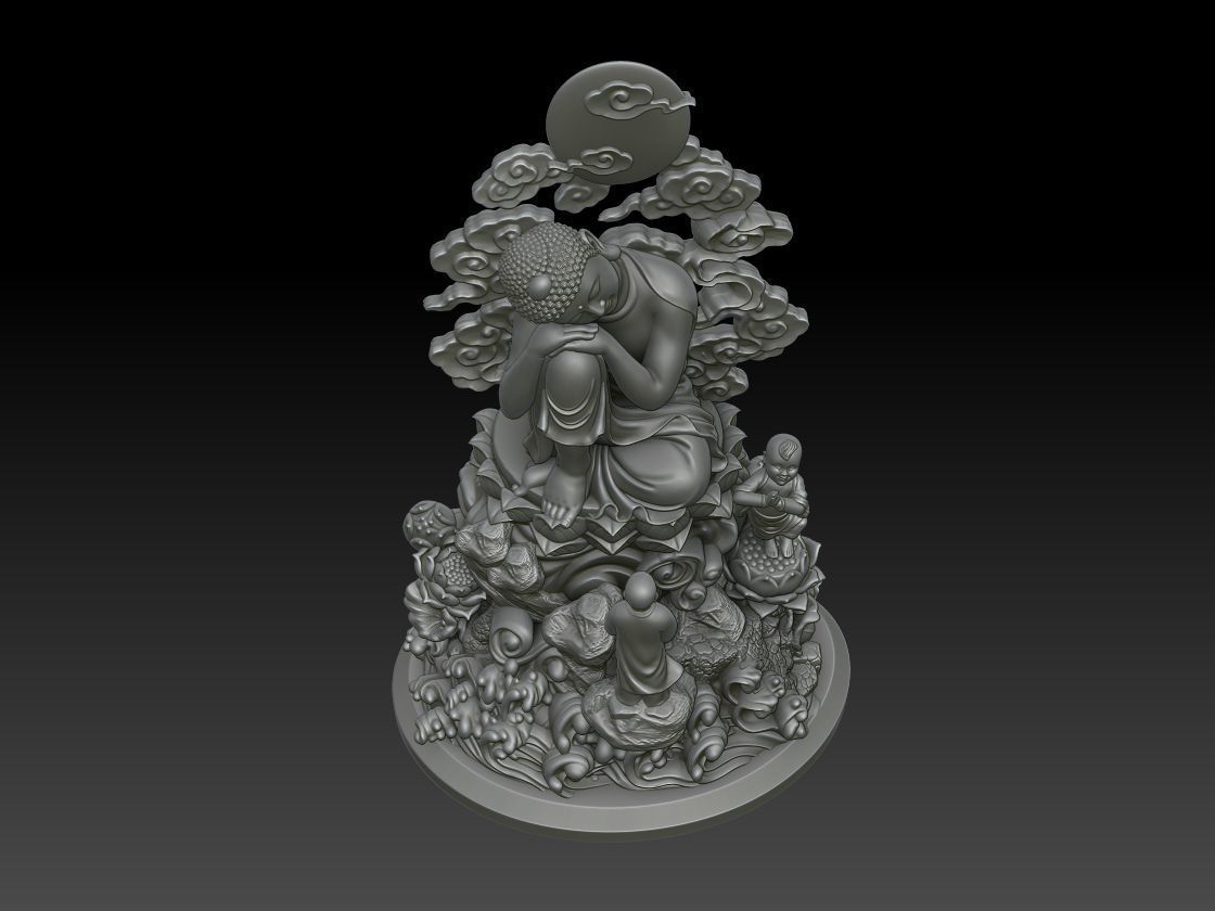 Serene Buddha 3D print model_1