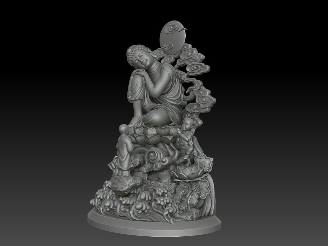 Serene Buddha 3D print model_2