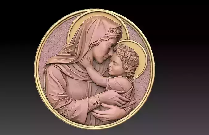 virgin Mary catholic  3D print model