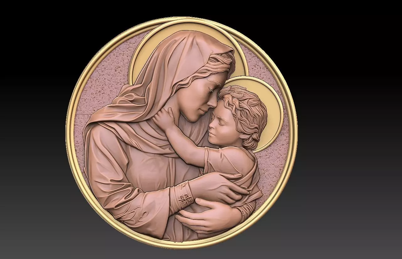 virgin Mary catholic 3D print model