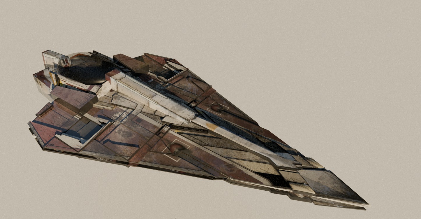 Delta 7 Free low-poly 3D model_4