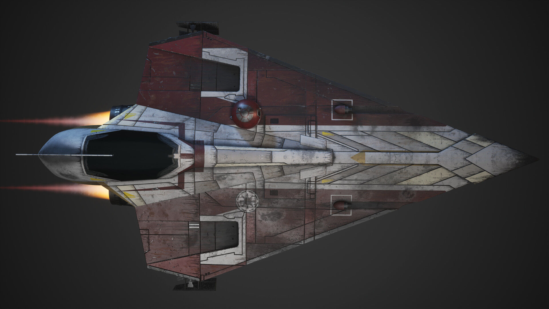 Delta 7 Free low-poly 3D model_8