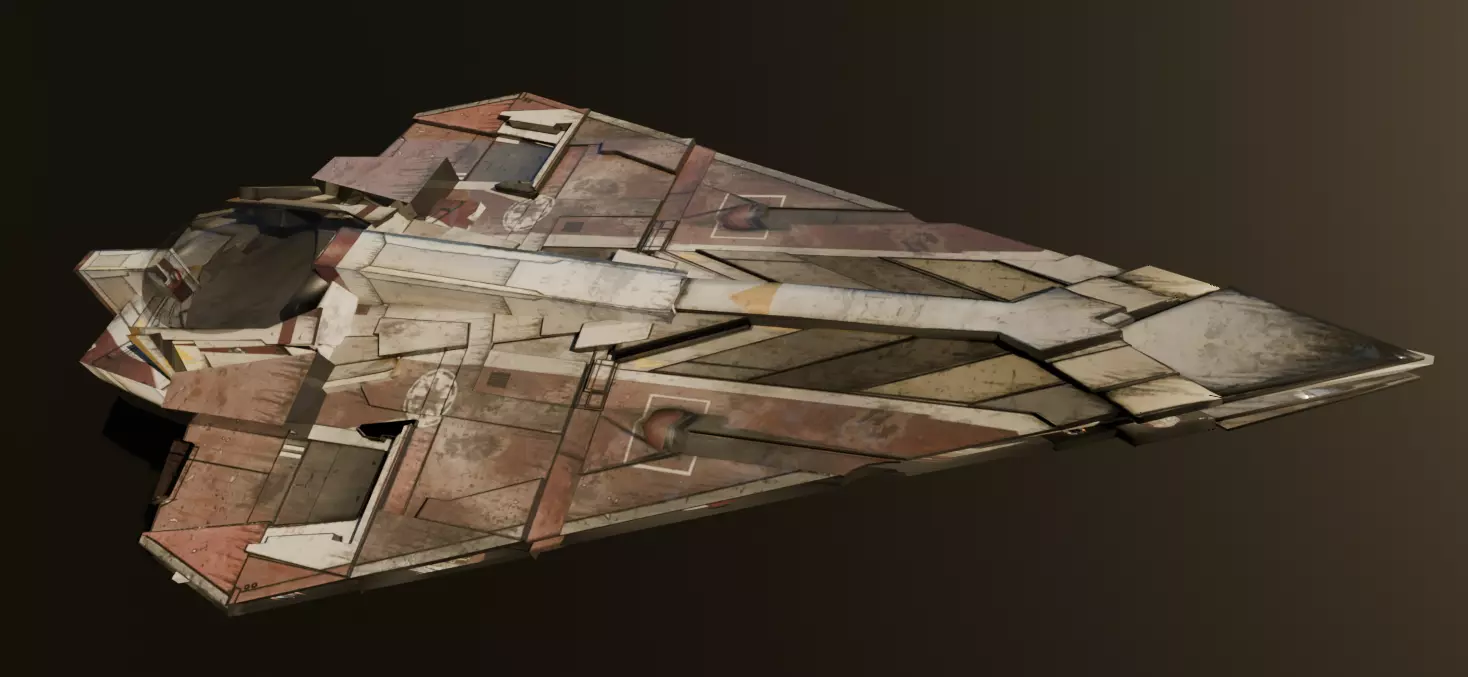 Delta 7 Free low-poly 3D model_0