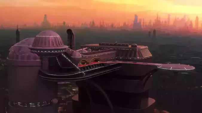 Coruscant Opera House - Star Wars - Sci-fi Building 3D model