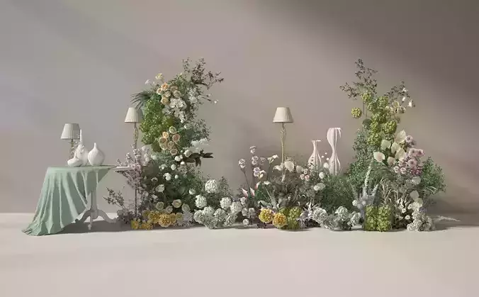 Floristry Fine art display 3D model