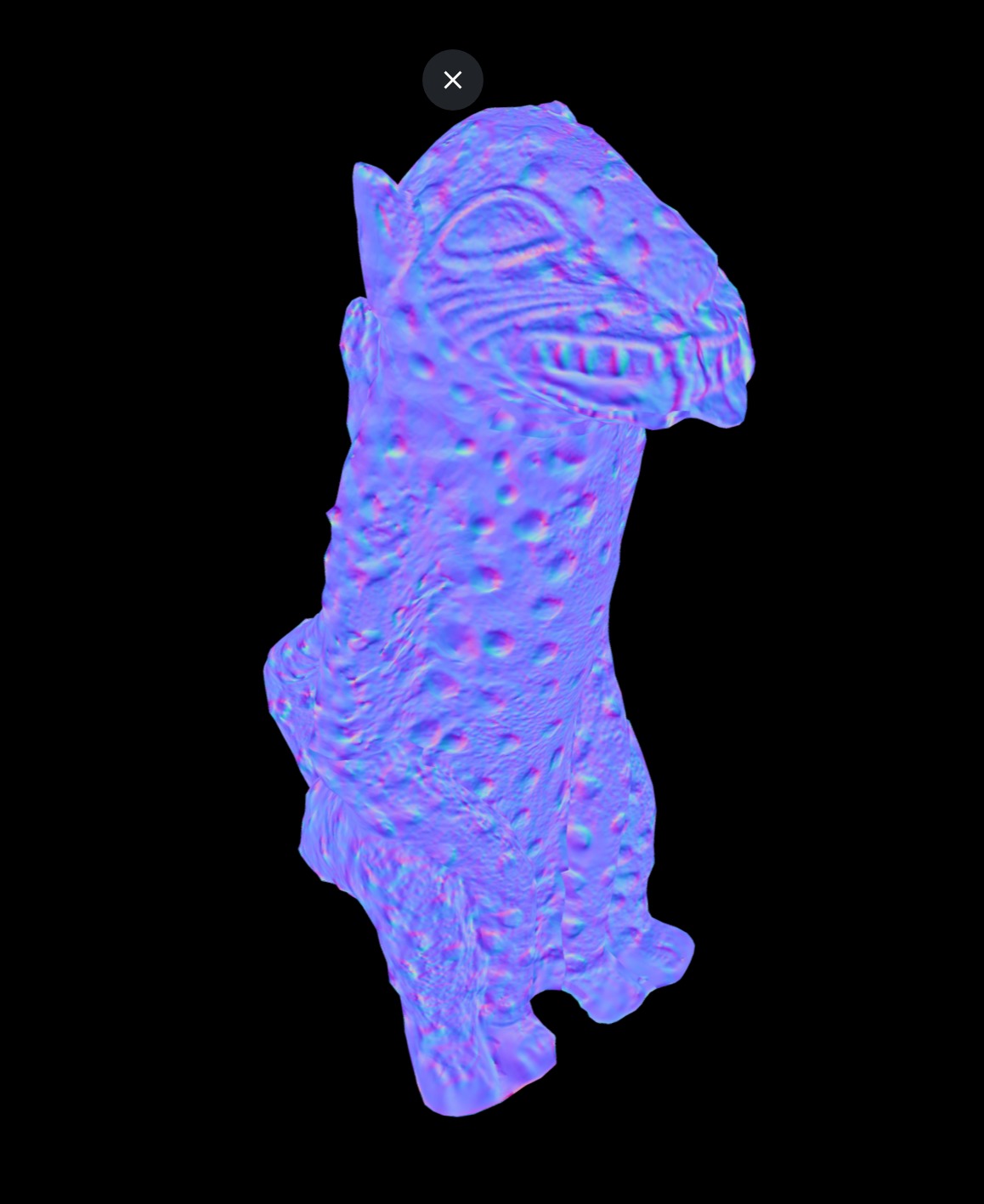 Leopard figures Low-poly 3D model_8