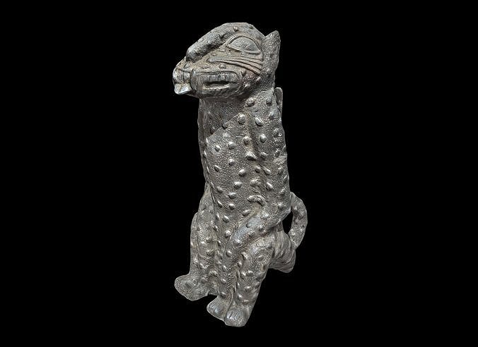 Leopard figures Low-poly 3D model