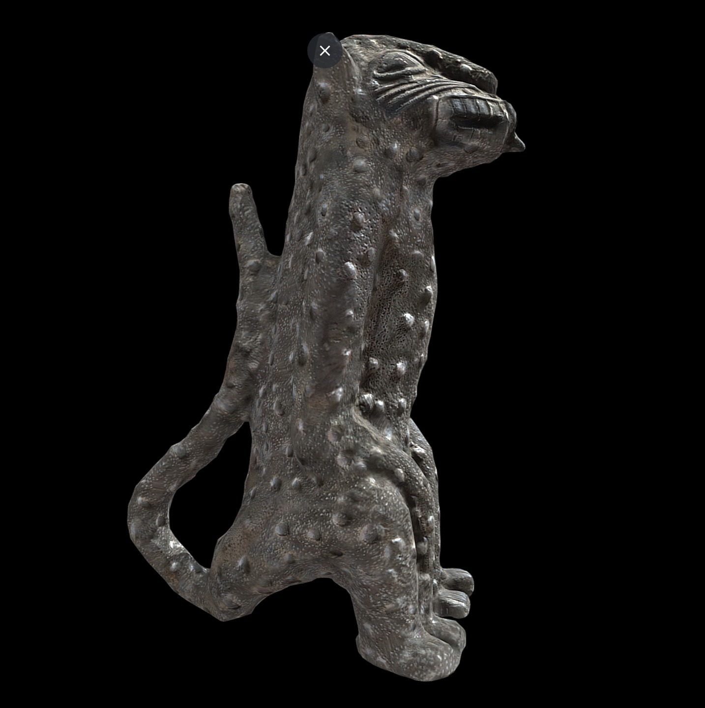 Leopard figures Low-poly 3D model_4