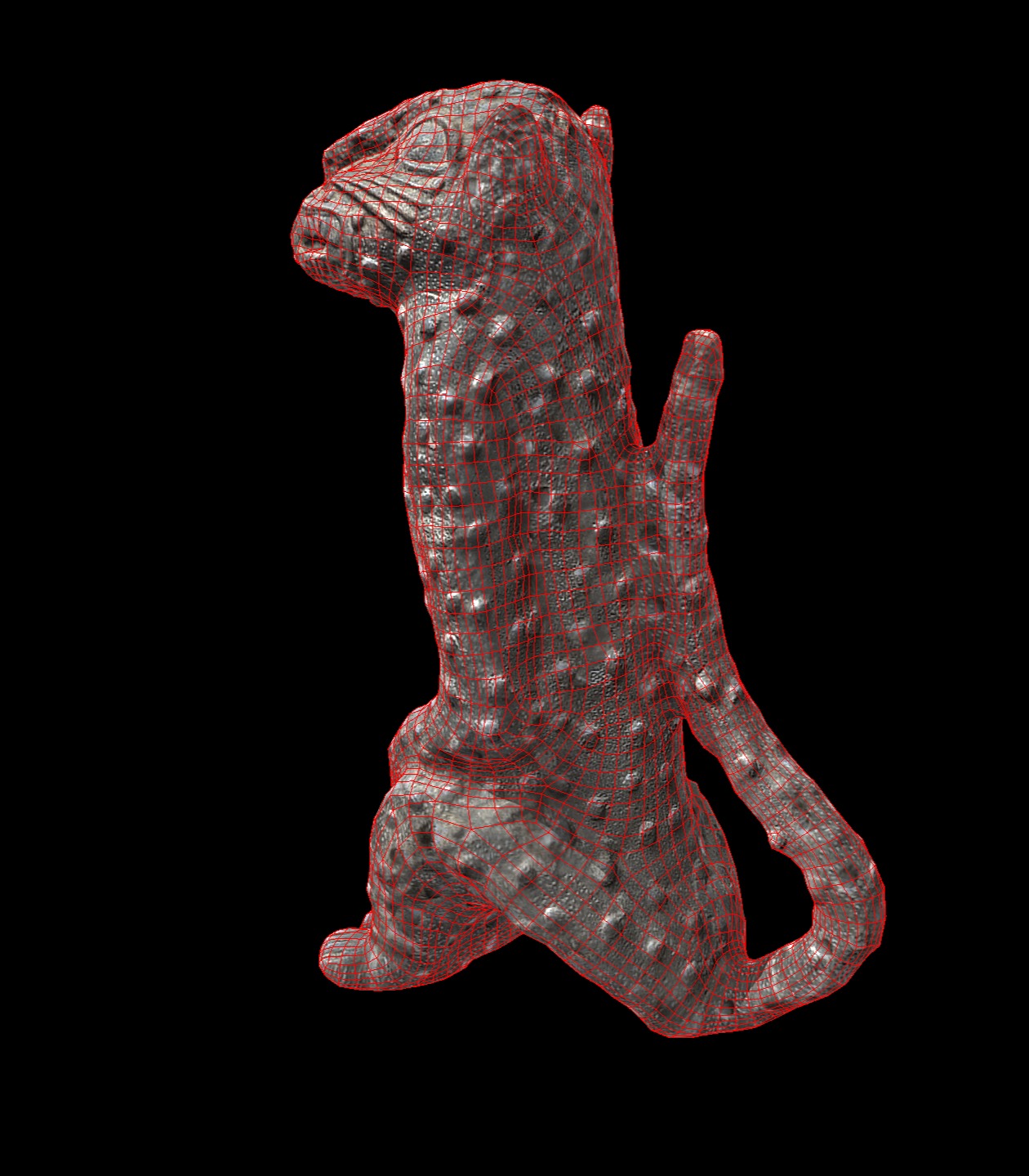 Leopard figures Low-poly 3D model_10