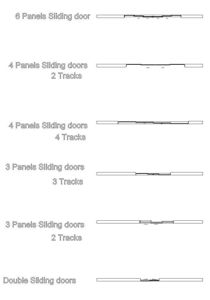 Glass Sliding door set Parametric Revit family Volume01 3D model_2