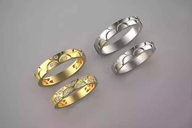 couple wedding band ring -1