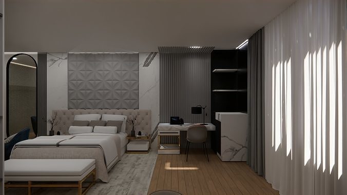 Hotel Suit Room 3D model