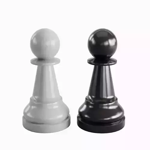 Chess Pieces 01 Low-poly 3D model
