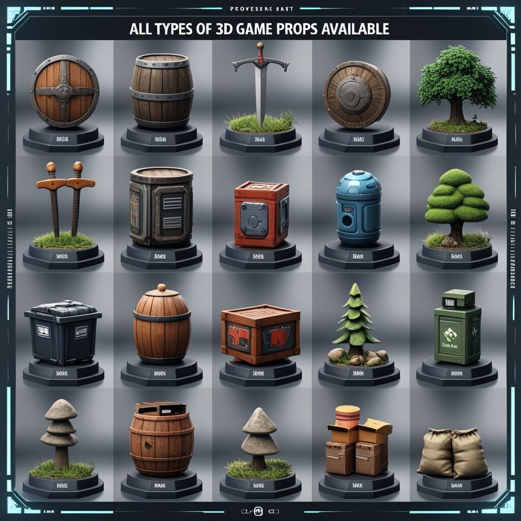 wooden treasure chest 3D model_26