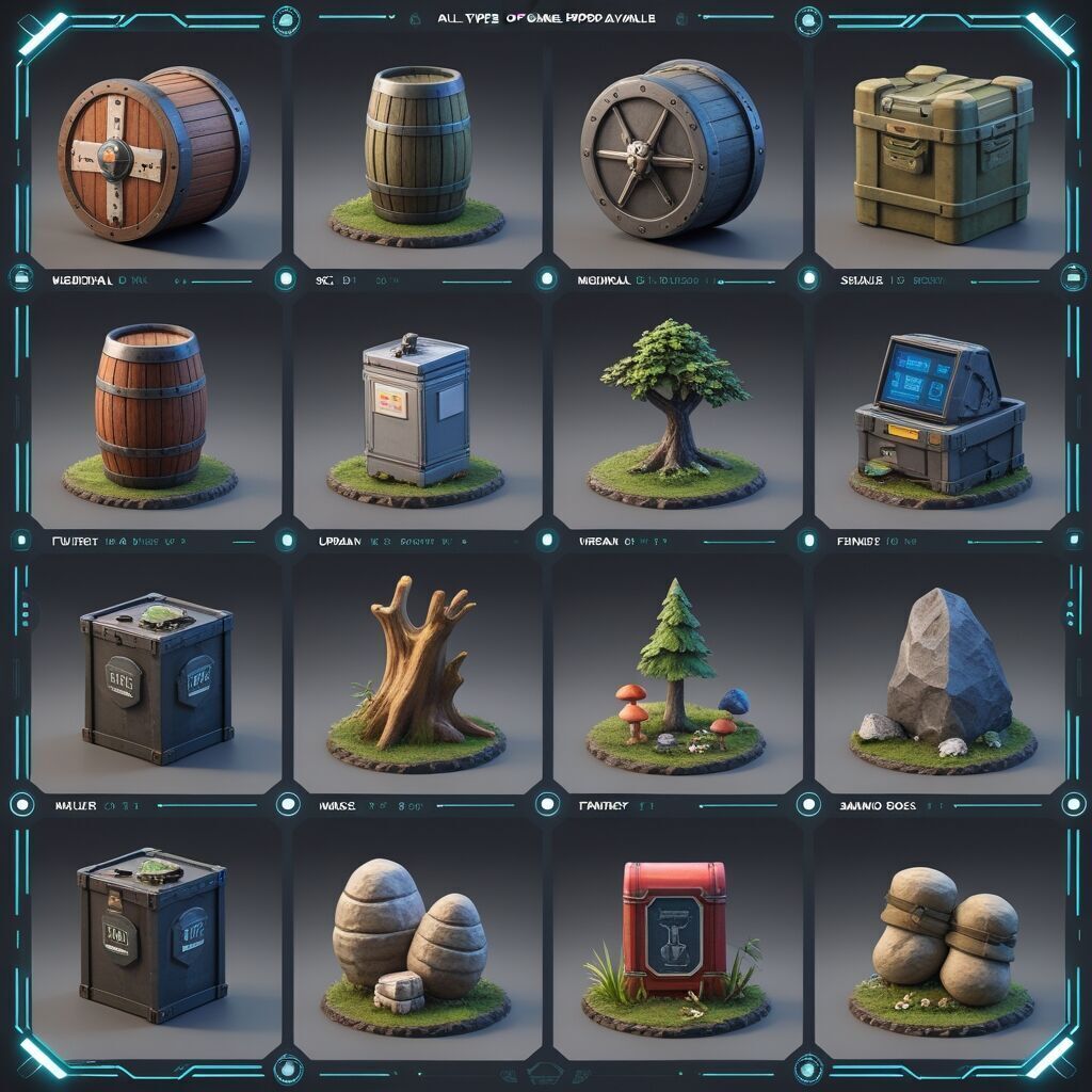 wooden treasure chest 3D model_16