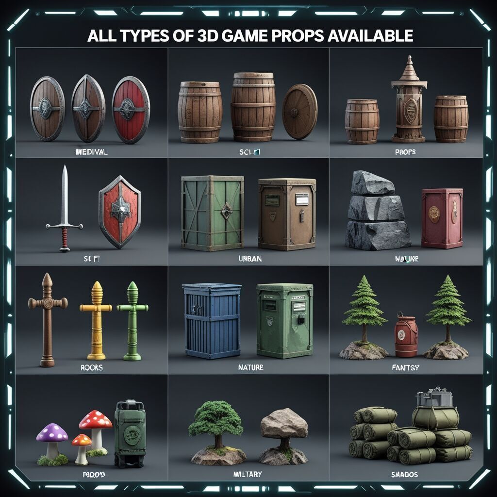 wooden treasure chest 3D model_25