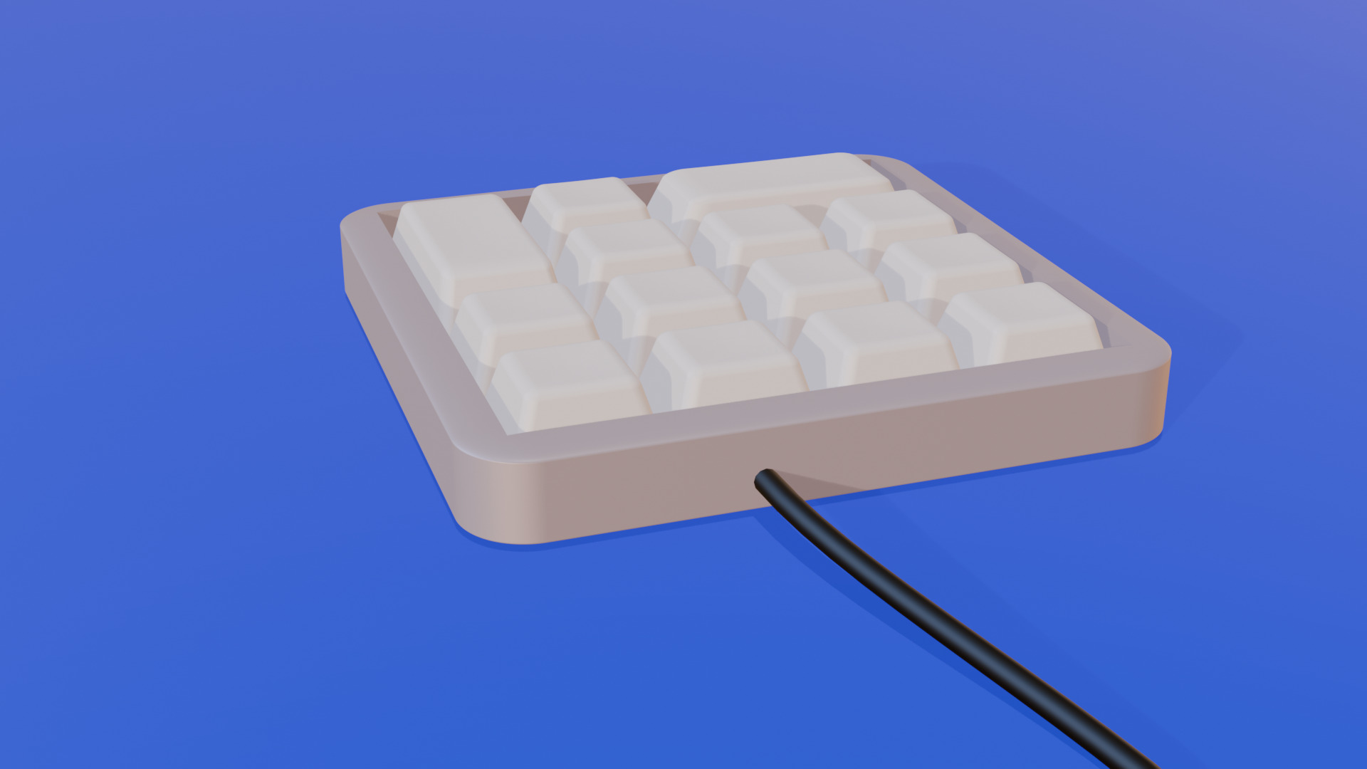 Keyboard Low-poly 3D model_2