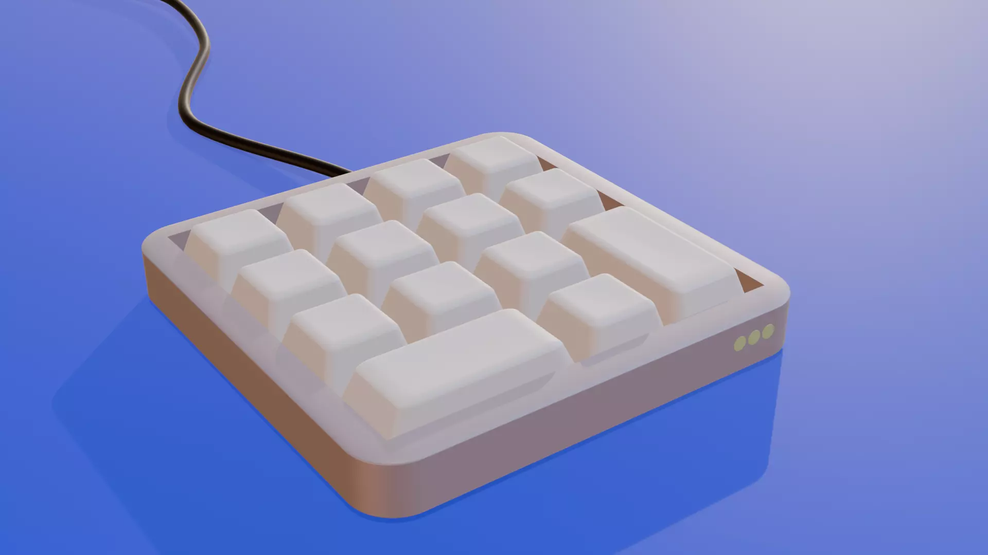 Keyboard Low-poly 3D model_0
