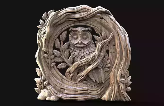 Owl CNC STL file Free 3D print model