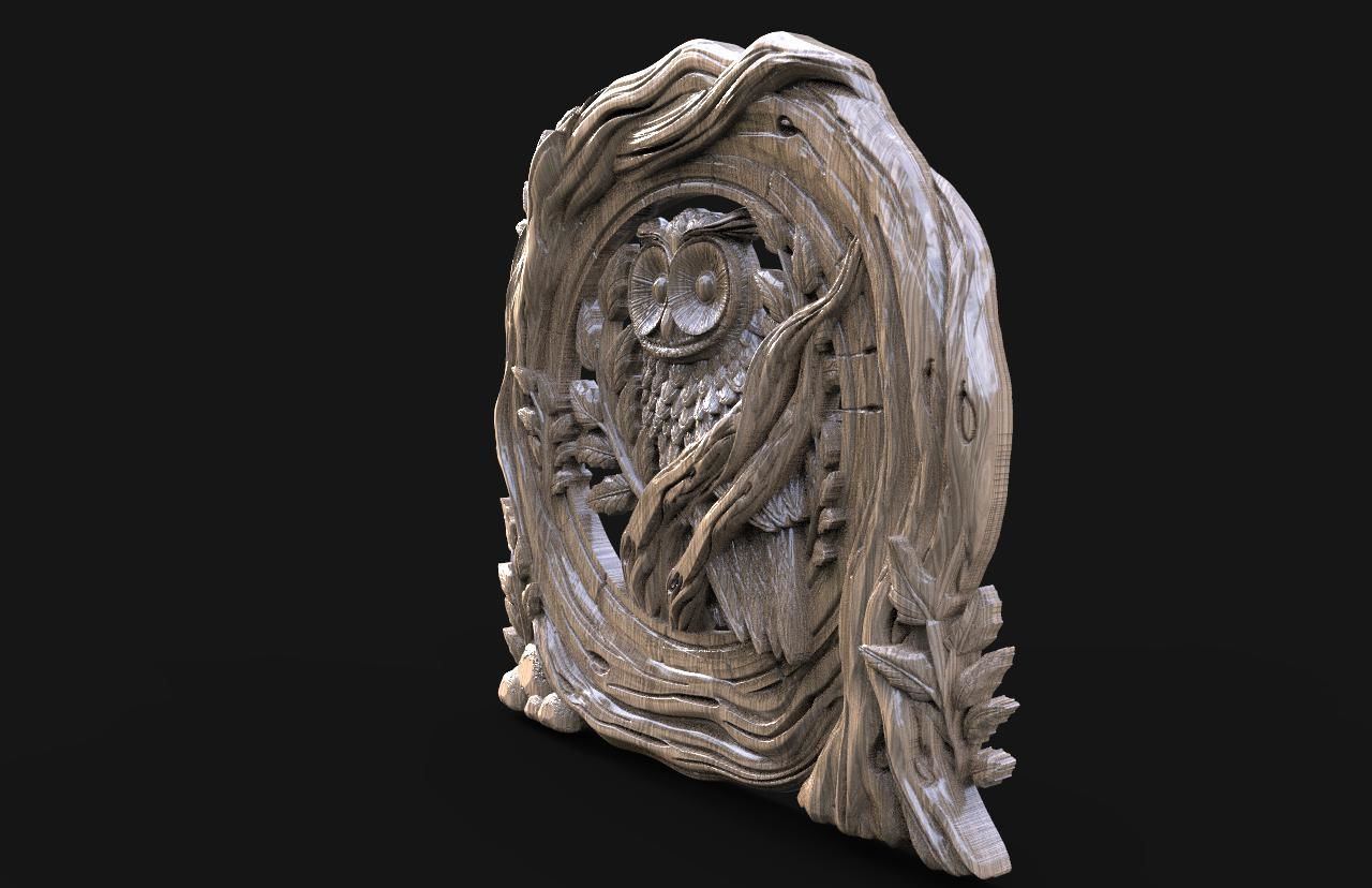 Owl CNC STL file Free 3D print model_3