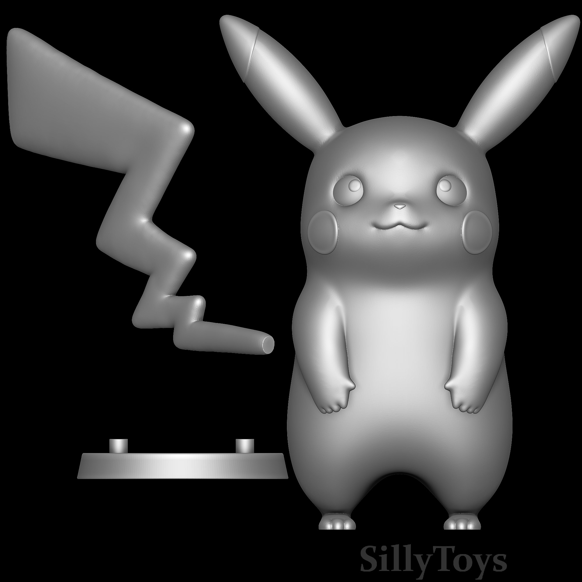 Pikachu - Pokemon Free 3D print model_4