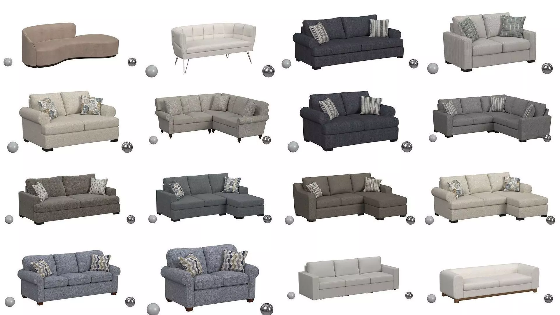 Ultimate Sofa Collection - 256 Model - High and Low Poly _0