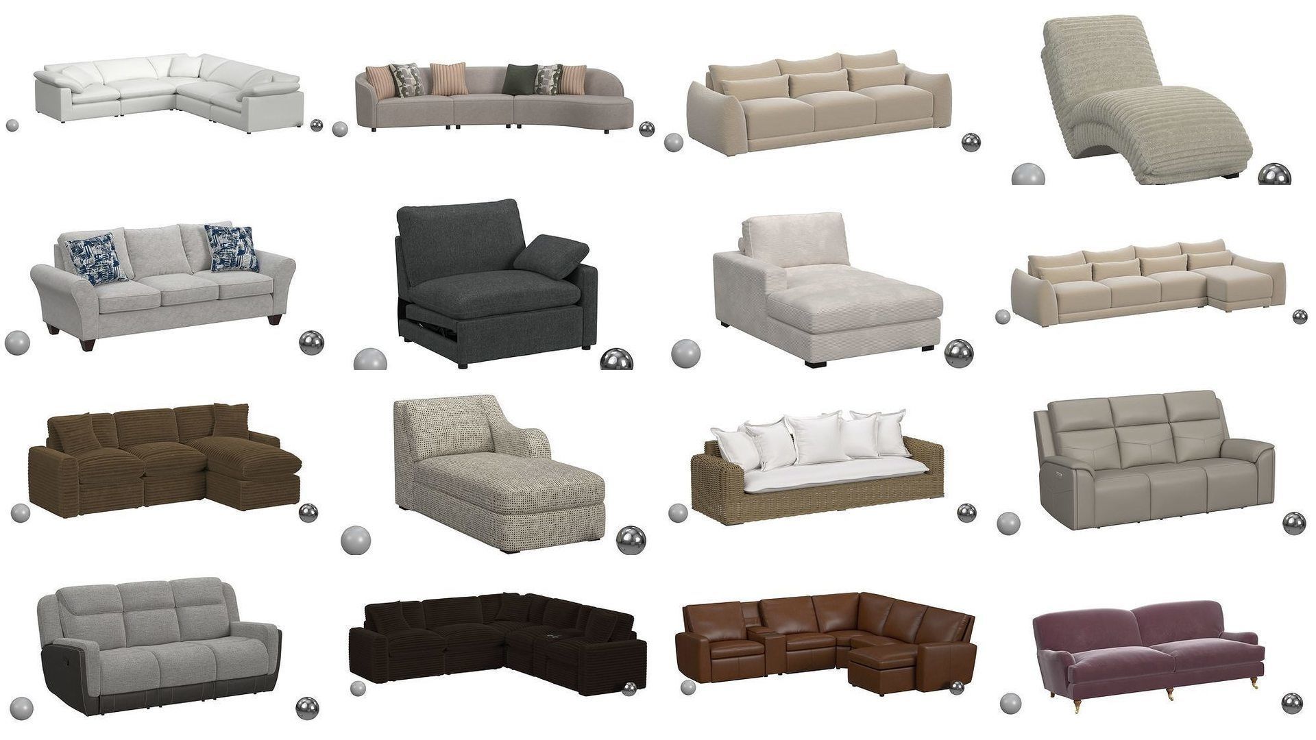 Ultimate Sofa Collection - 256 Model - High and Low Poly _21
