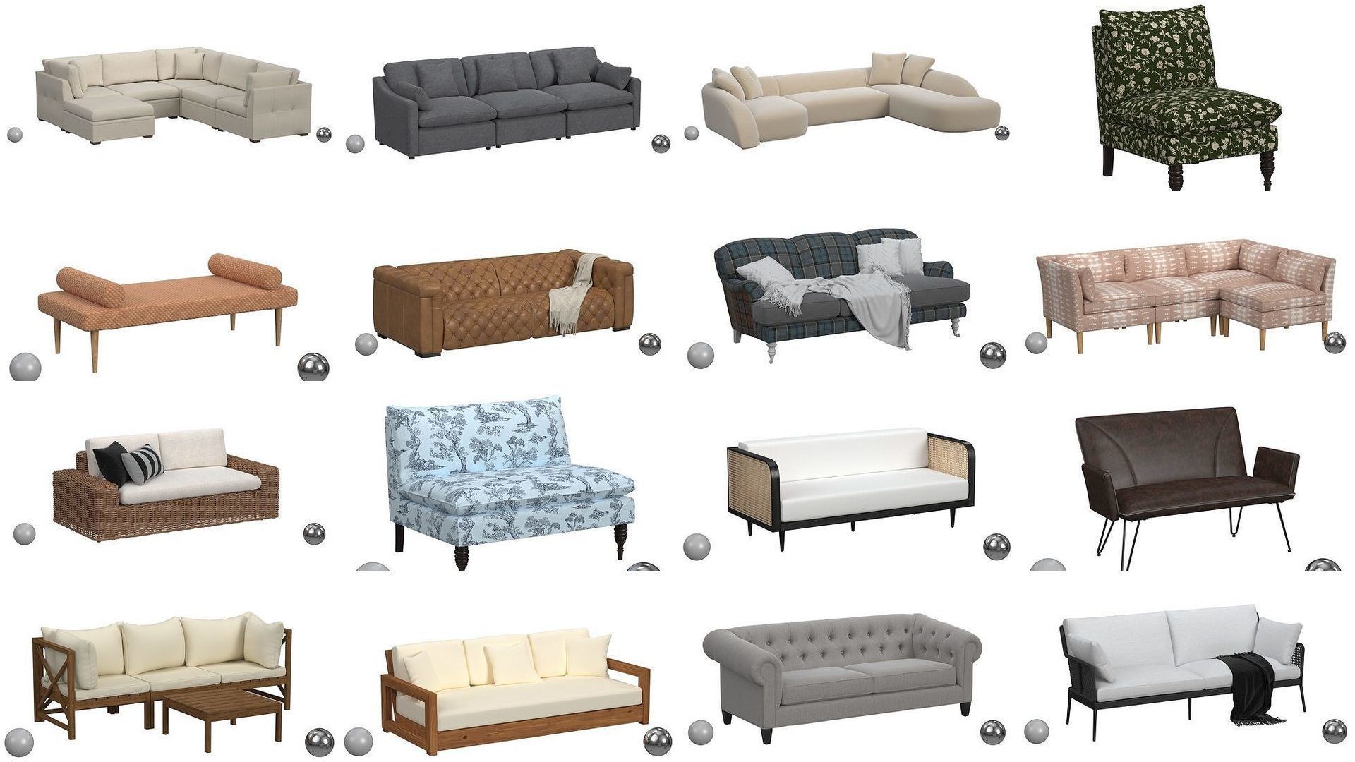 Ultimate Sofa Collection - 256 Model - High and Low Poly _23