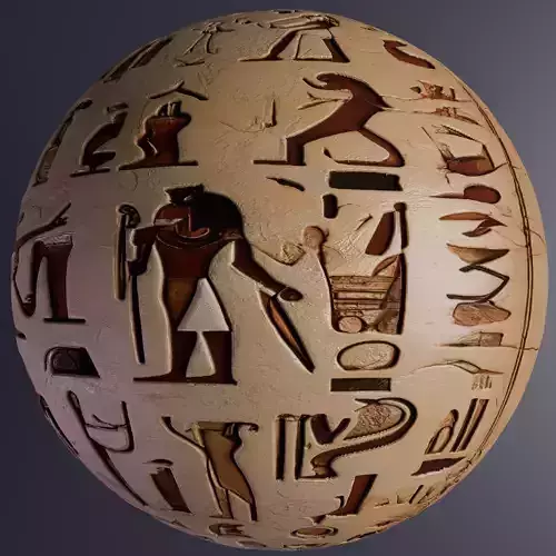 Ancient Egypt Hieroglyphs - VOL 3 - 8 Seamless PBR