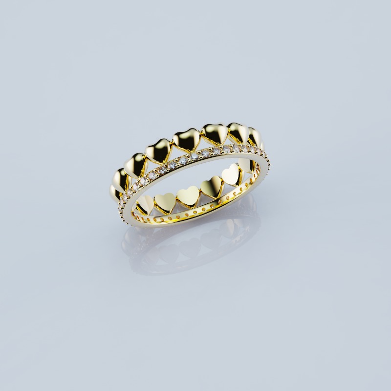 Ring Euphoria 18mm 3D print model_2