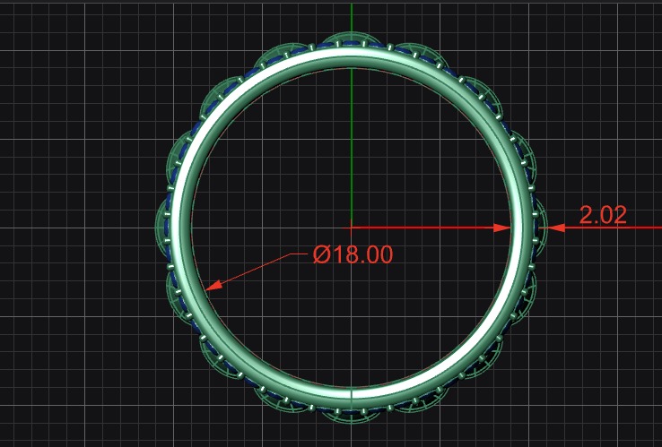 Ring Euphoria 18mm 3D print model_4