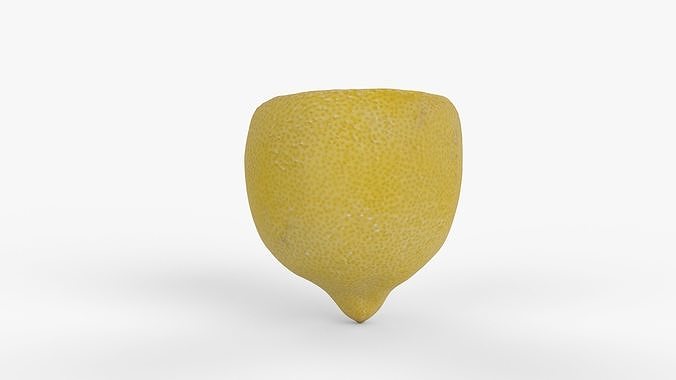Photorealistic 3D scan of half a Lemon Low-poly 3D model 3