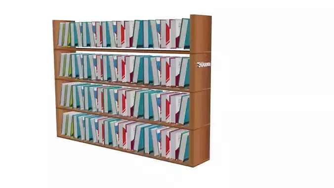 Beautiful Bookshelf With Books