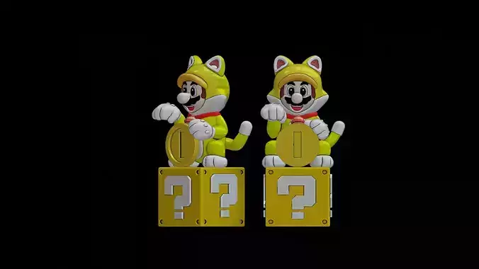 Super mario bros - Cat Mario 3D print model