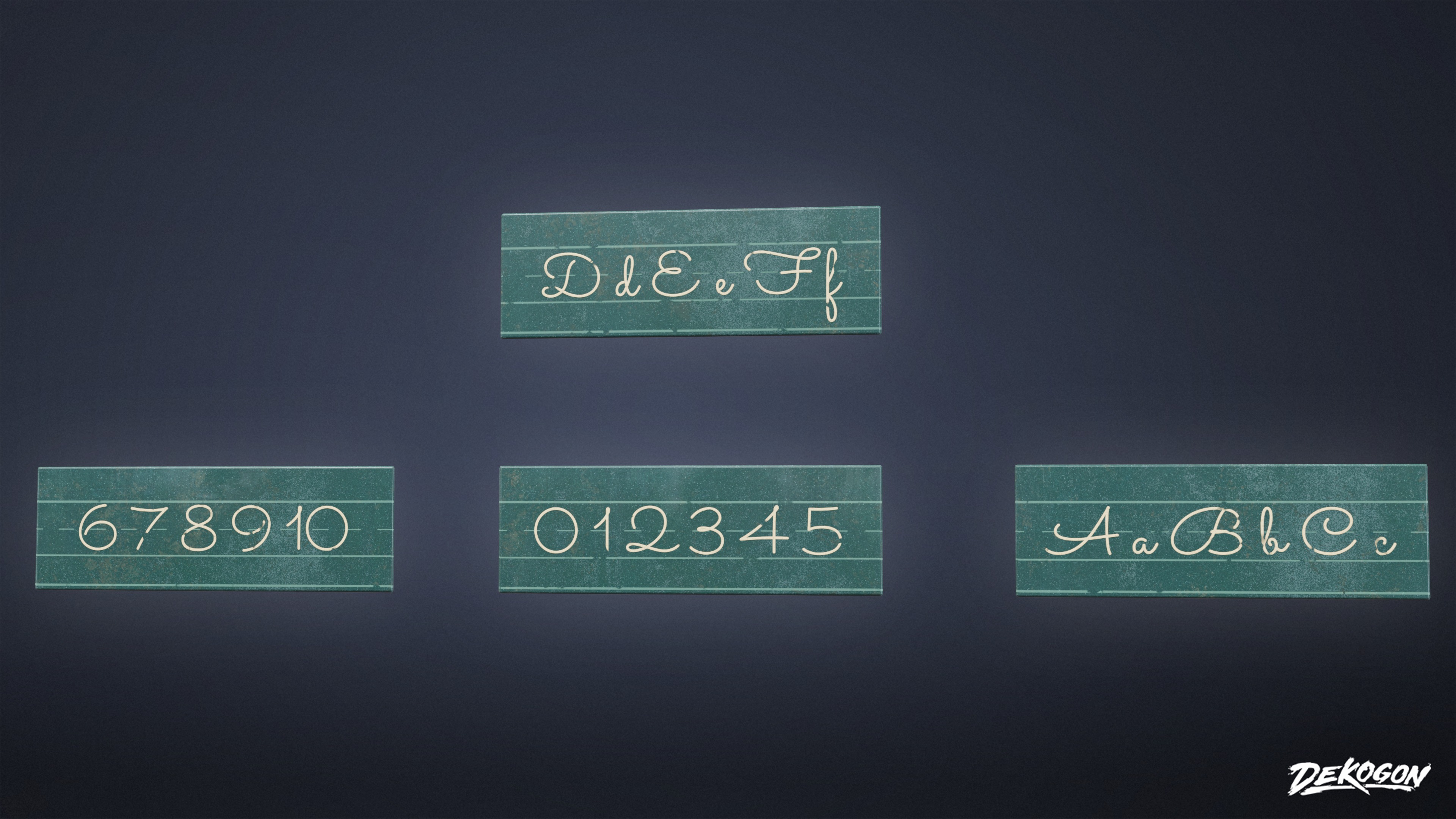 SCHOOL - School Decor 01 - LOW POLY AND NANITE Low-poly 3D model_4