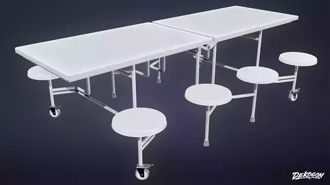 SCHOOL - School Dining Table - LOW POLY AND NANITE