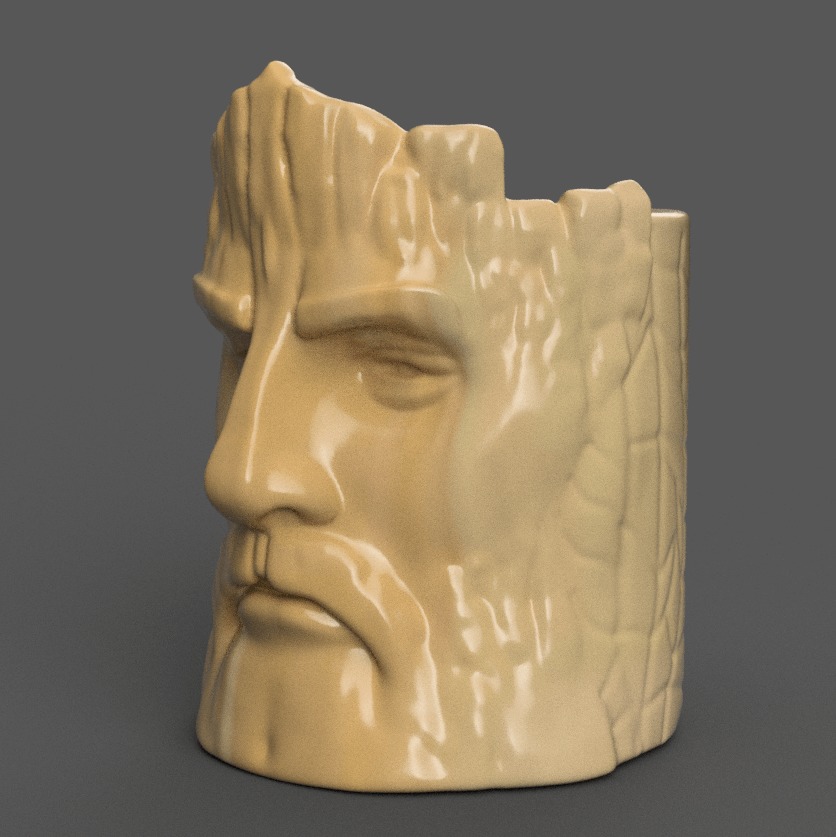 Tree Face Planter STL for Vase Urn Candy Dish 3D print model_1