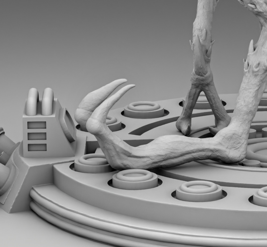 Alien with thee legs 3D print model_13