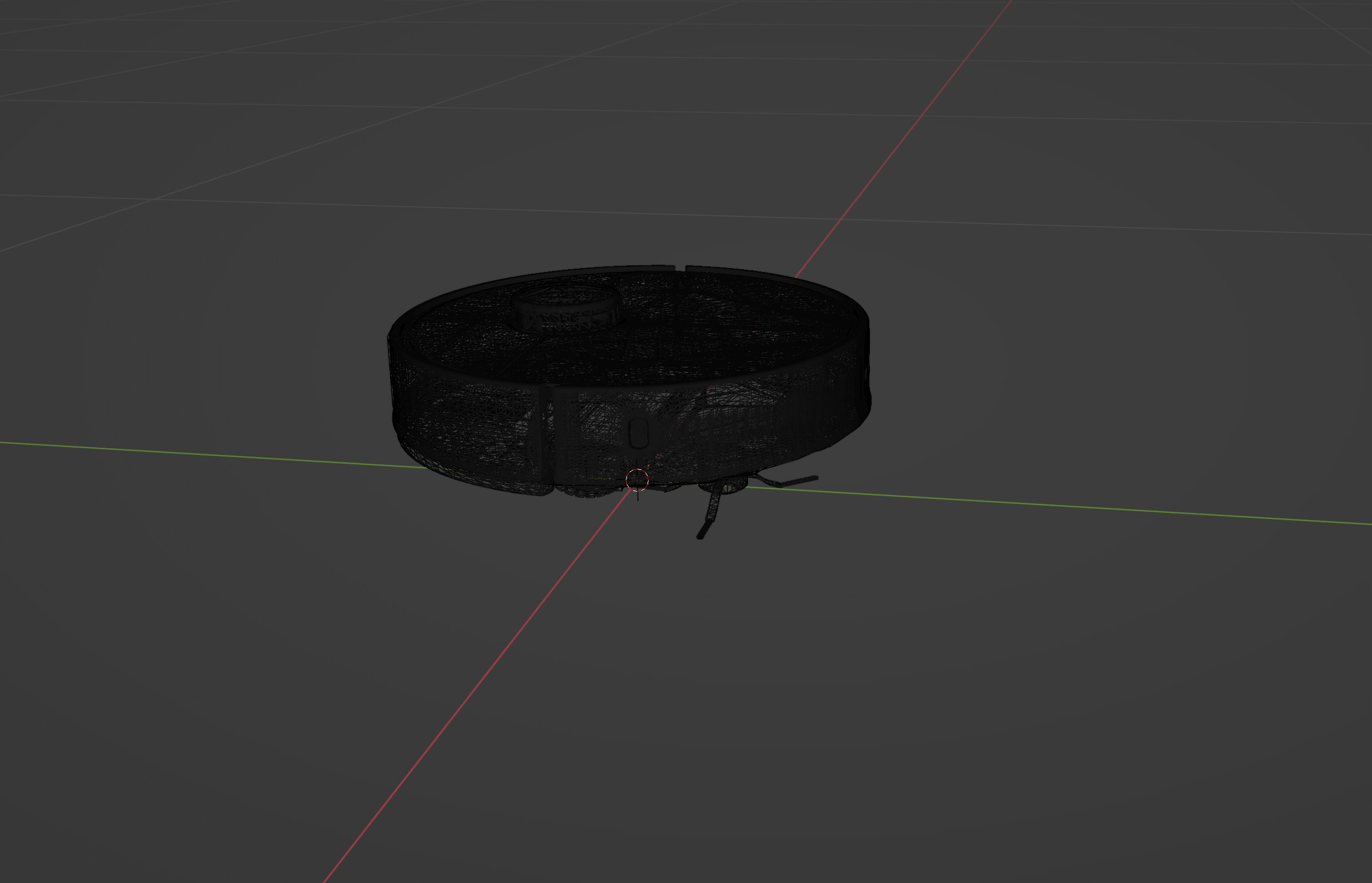 Robotic Vacuum Low-poly 3D model_5