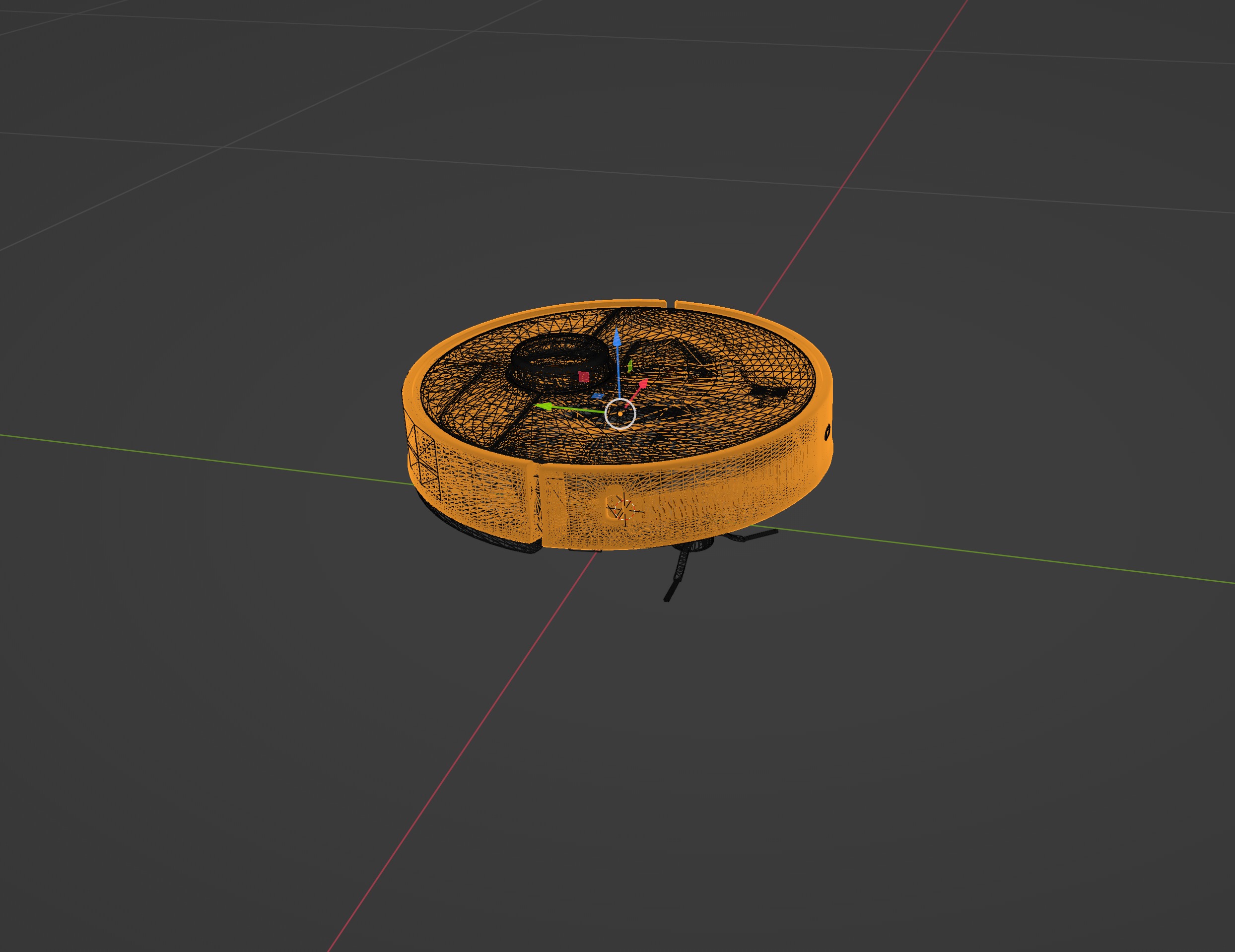 Robotic Vacuum Low-poly 3D model_6