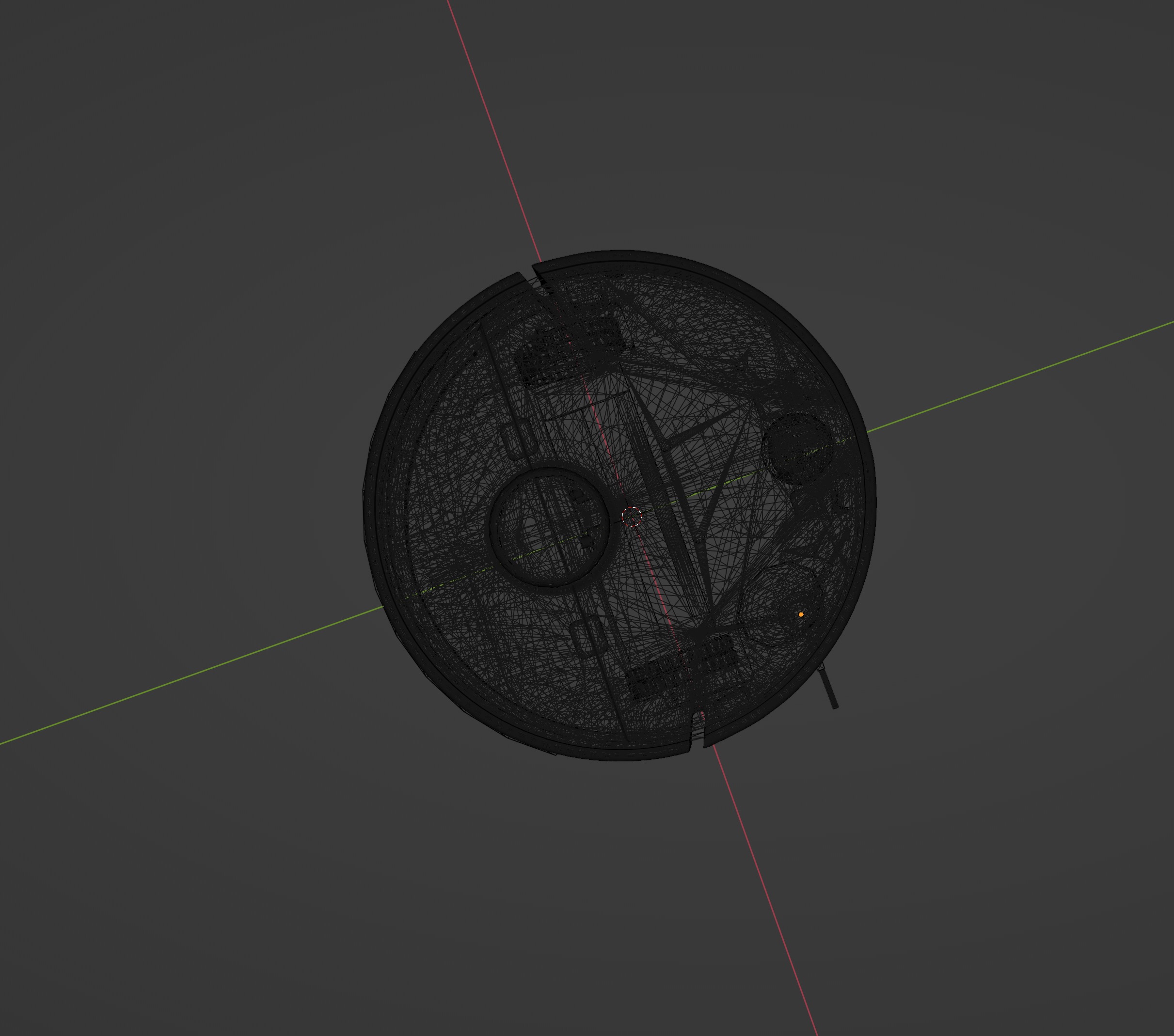 Robotic Vacuum Low-poly 3D model_7