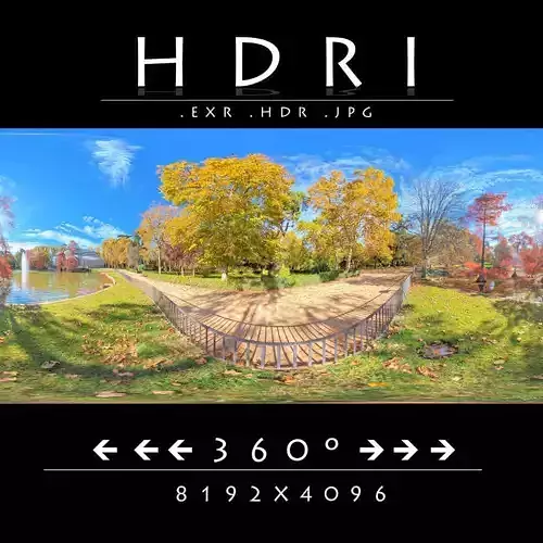 HDRI 023 Autumn Park Panorama Texture