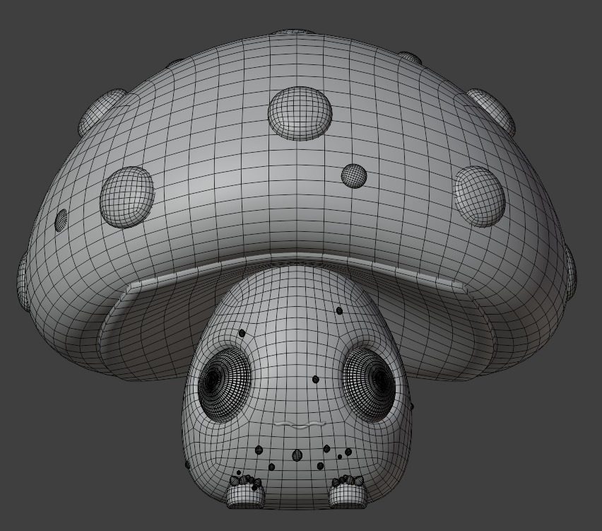 Cartoon Cute Mushroom 3D model_4