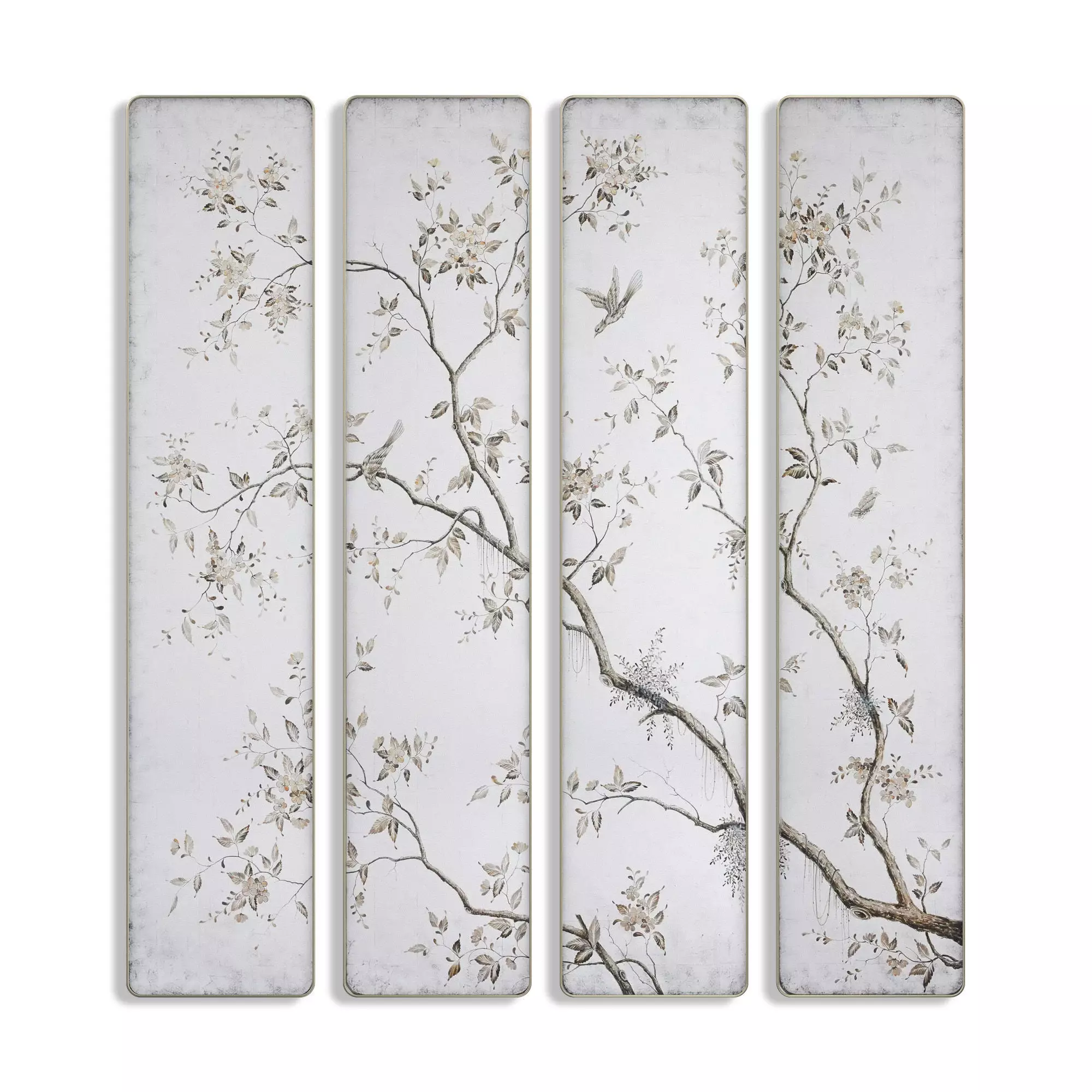 Madeline Four Panel Wall Mirror 3D model